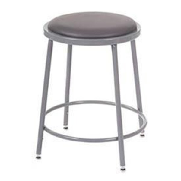 Global Industrial Big & Tall Vinyl Upholstered Shop Stool With Manual Height Adjustment Gray 506342